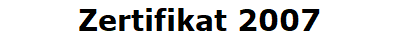 Zertifikat 2007