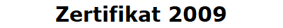 Zertifikat 2009