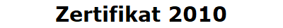 Zertifikat 2010